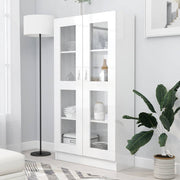 Vitrina bijela visokog sjaja 82,5x30,5x150 cm konstruirano drvo