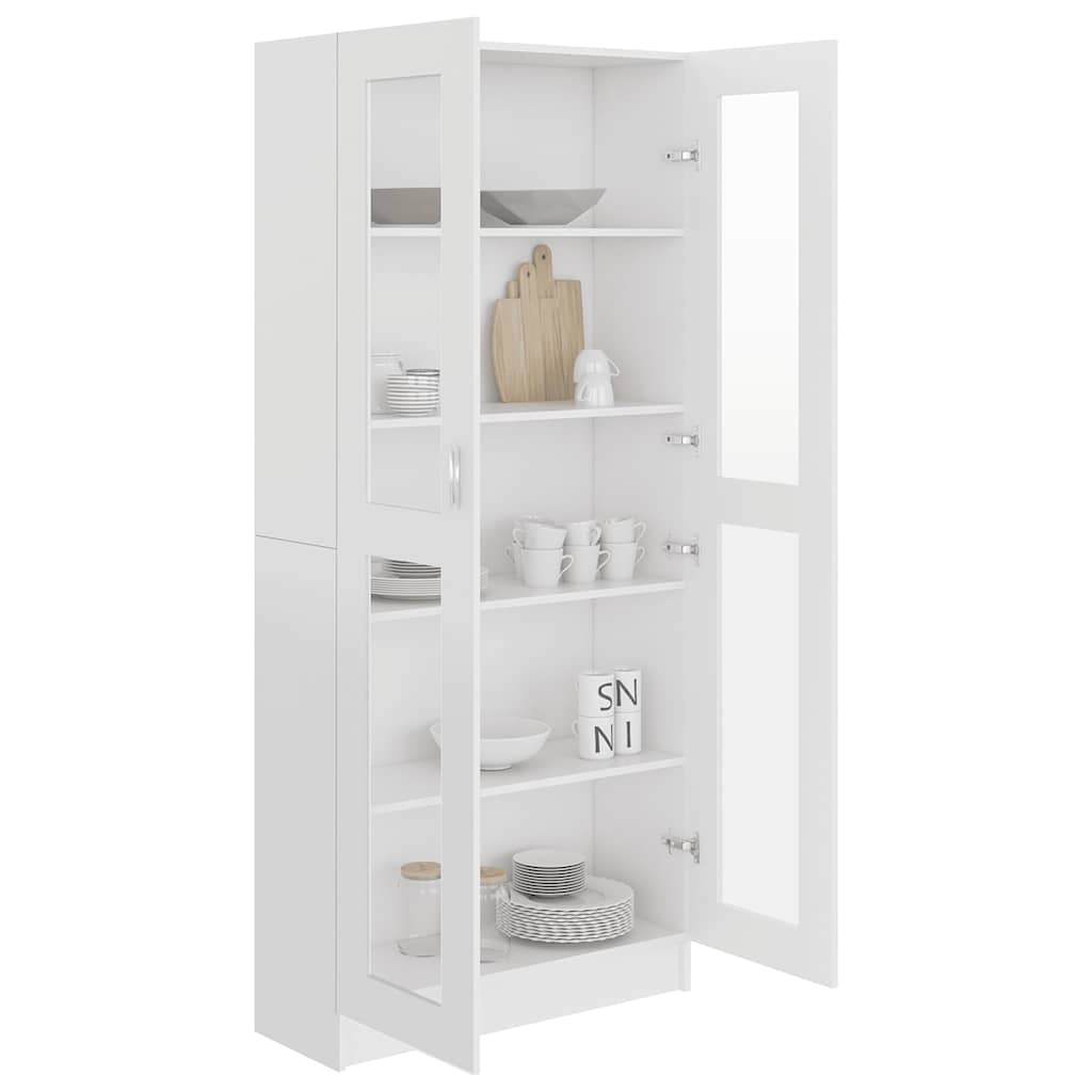 Vitrina bijela 82,5 x 30,5 x 185 cm konstruirano drvo