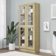 Vitrina boja hrasta 82,5 x 30,5 x 185 cm konstruirano drvo