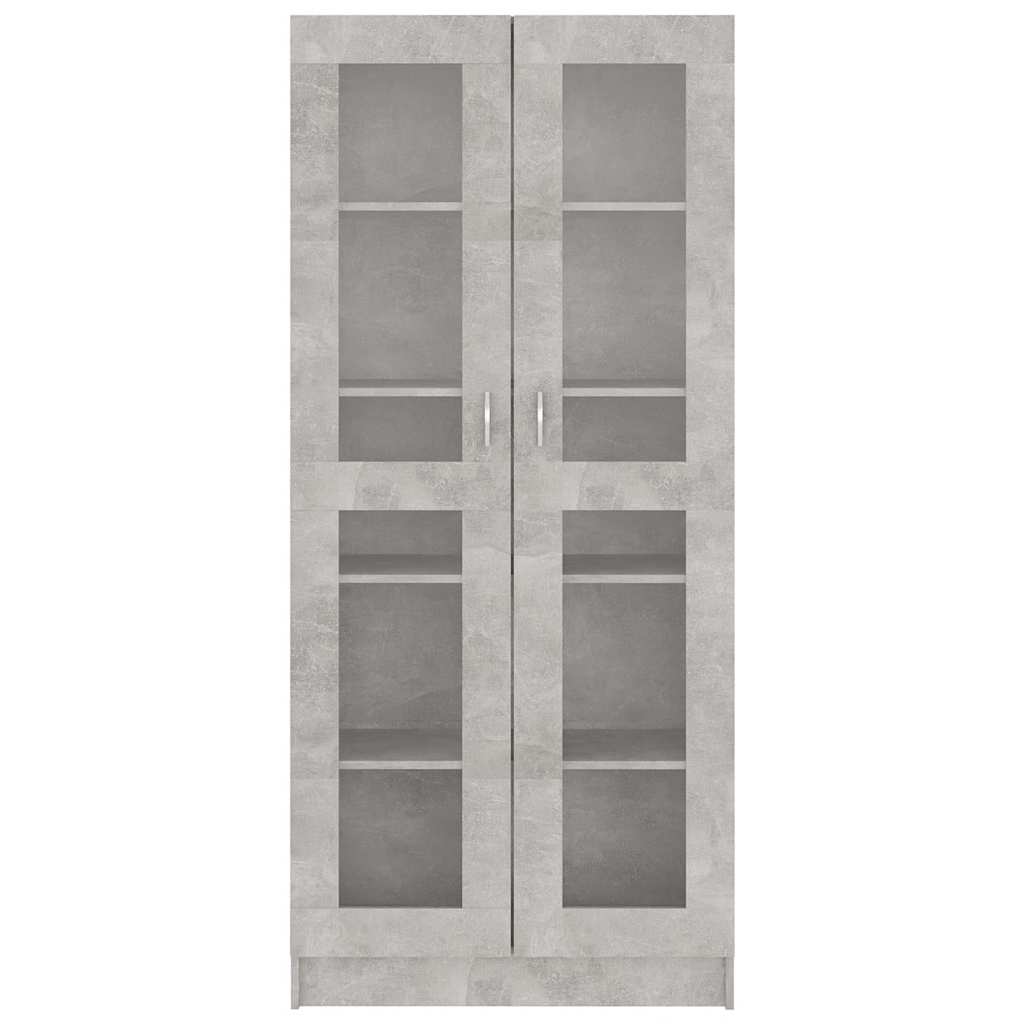 Vitrina siva boja betona 82,5x30,5x185,5 cm konstruirano drvo