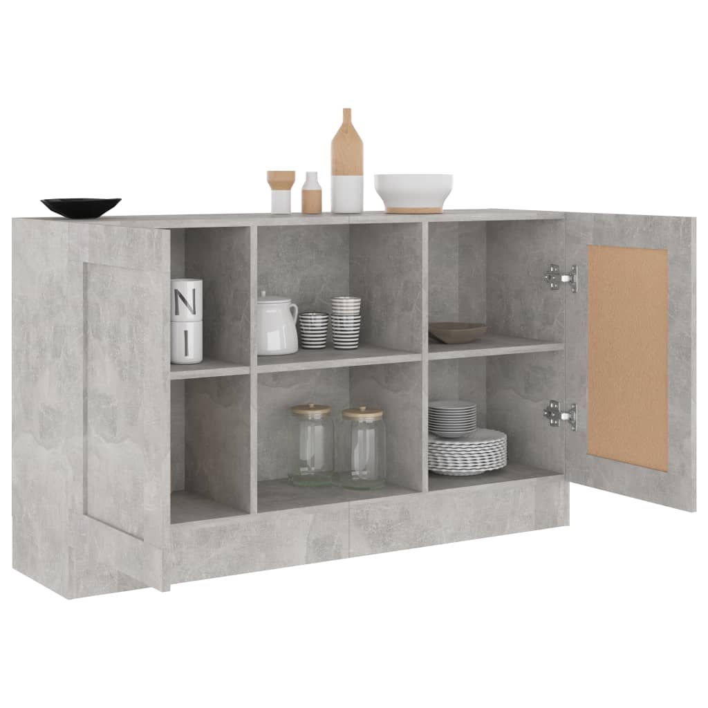 Komoda siva boja betona 120 x 30,5 x 70 cm konstruirano drvo