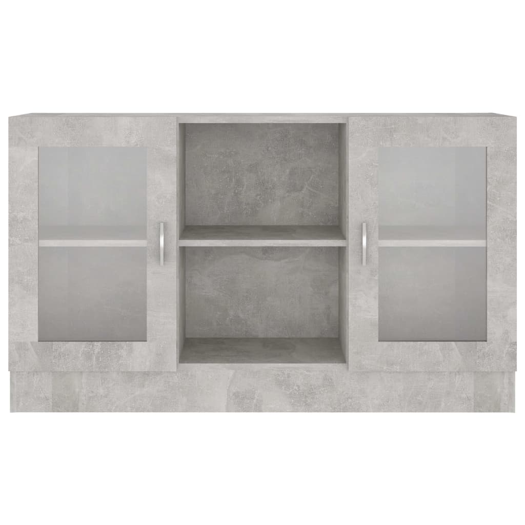 Vitrina siva boja betona 120 x 30,5 x 70 cm konstruirano drvo