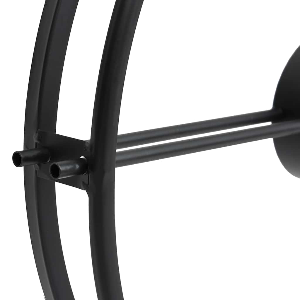 Zidni sat crni 52 cm željezni