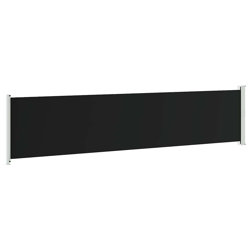 Uvlačiva bočna tenda za terasu 140 x 600 cm crna