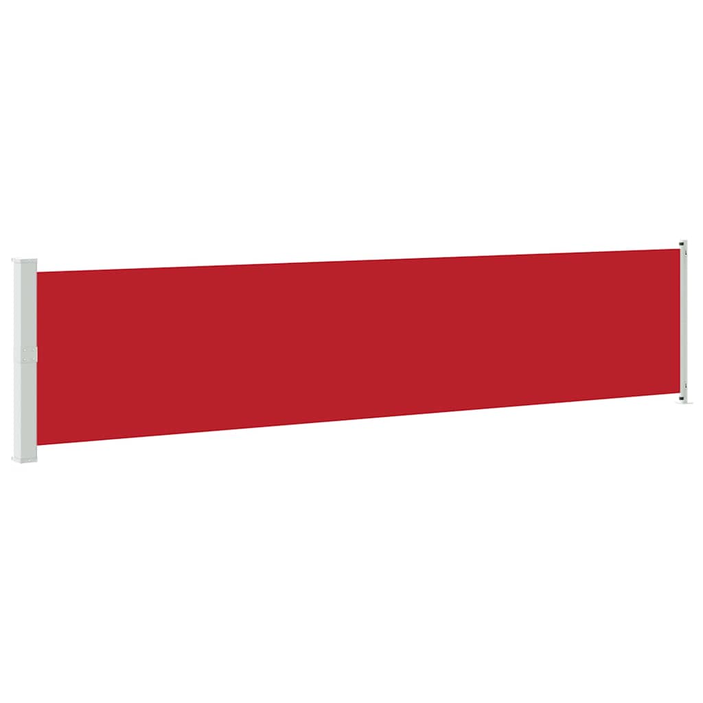 Uvlačiva bočna tenda za terasu 140 x 600 cm crvena