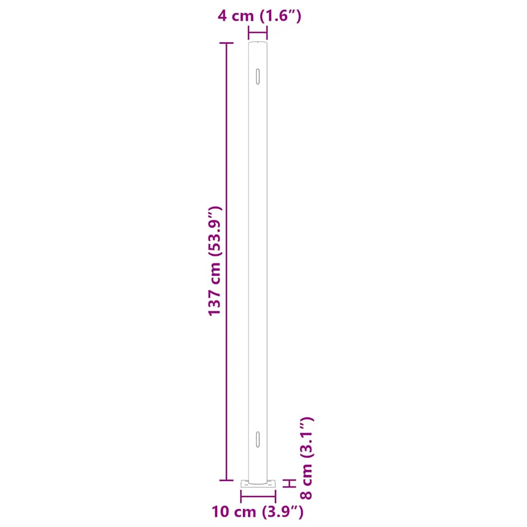 Uvlačiva bočna tenda za terasu 140 x 600 cm smeđa