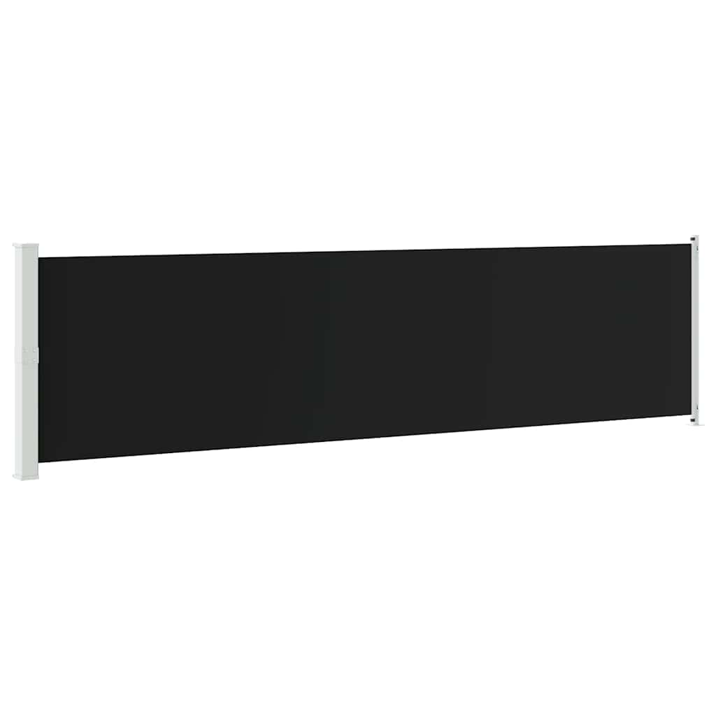 Uvlačiva bočna tenda za terasu 600 x 160 cm crna