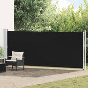 Uvlačiva bočna tenda za terasu 600 x 160 cm crna