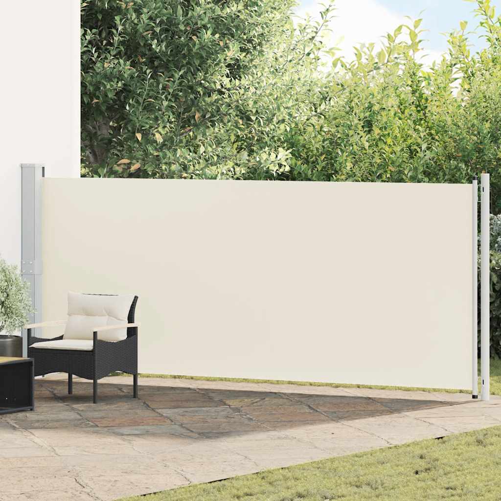 Uvlačiva bočna tenda za terasu 600 x 160 cm krem
