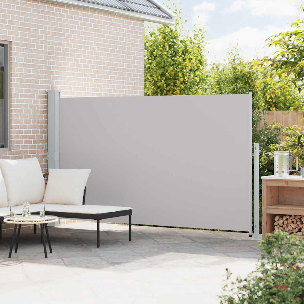 Uvlačiva bočna tenda za terasu 180 x 300 cm siva