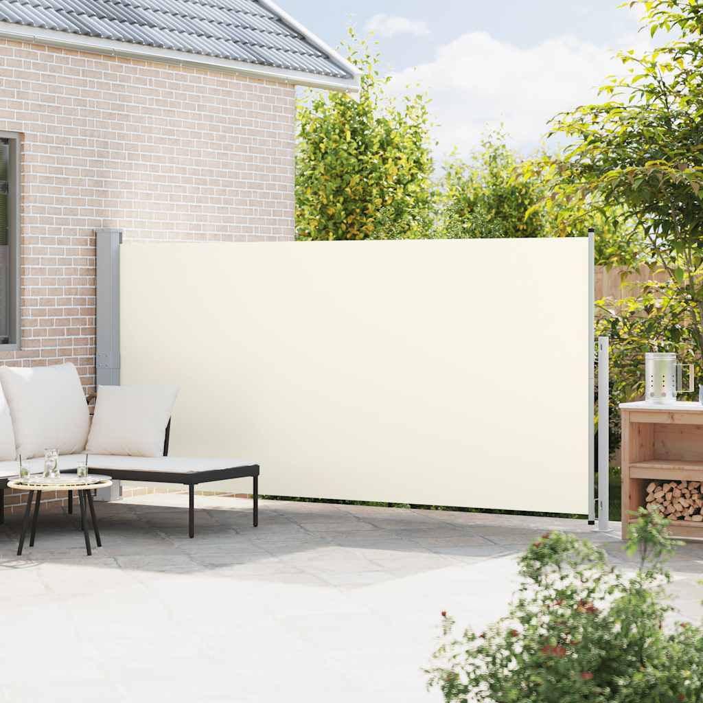 Uvlačiva bočna tenda za terasu 180 x 500 cm krem
