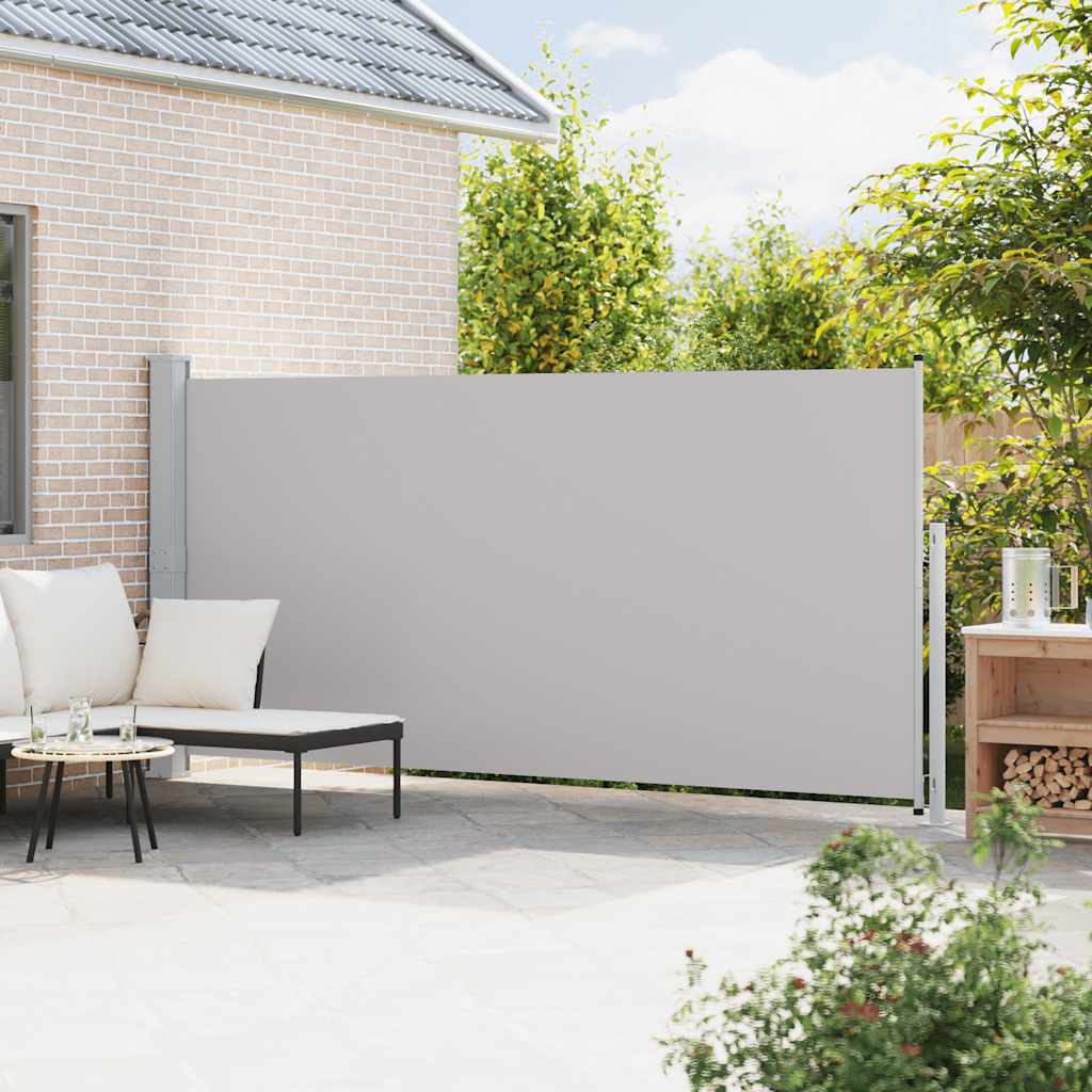 Uvlačiva bočna tenda za terasu 180 x 500 cm siva