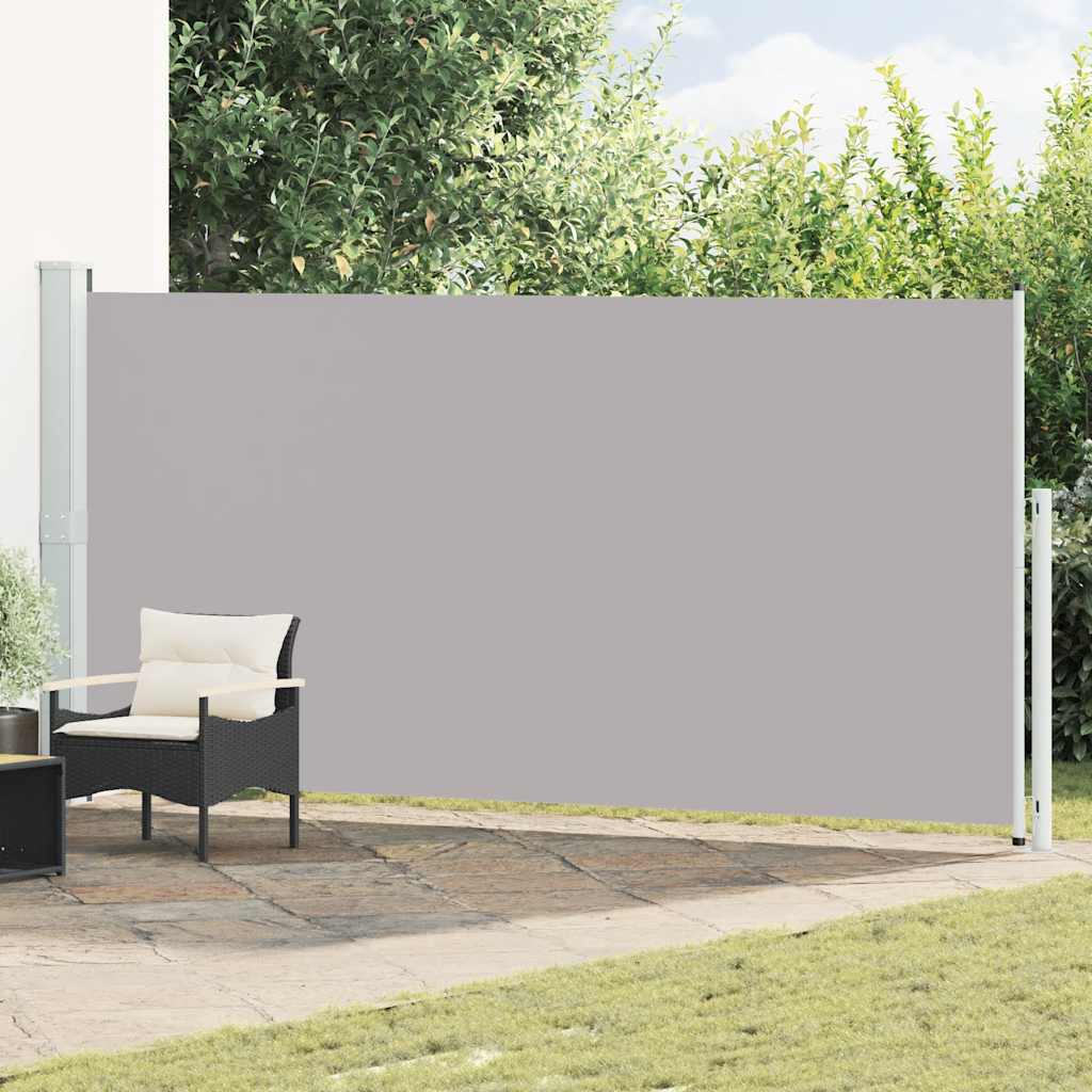 Uvlačiva bočna tenda za terasu 180 x 500 cm siva