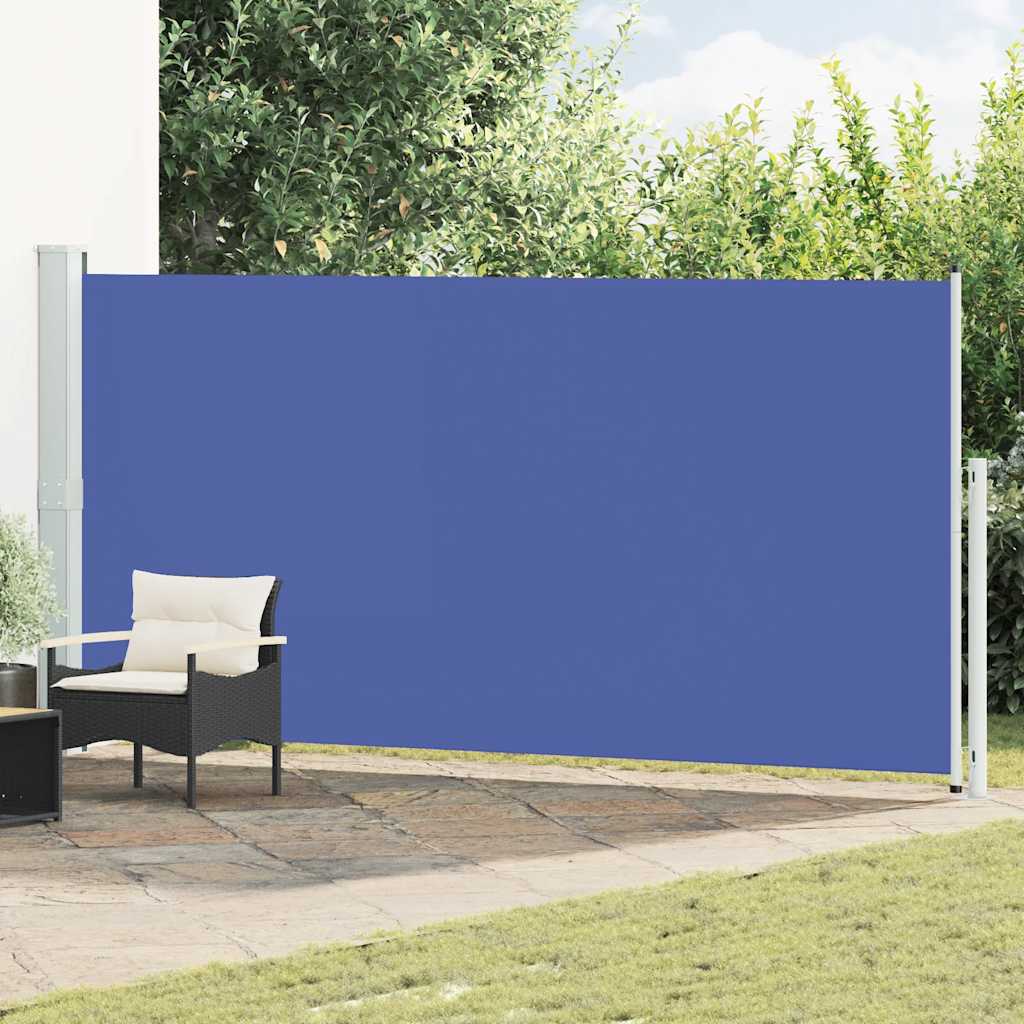 Uvlačiva bočna tenda za terasu 180 x 500 cm plava