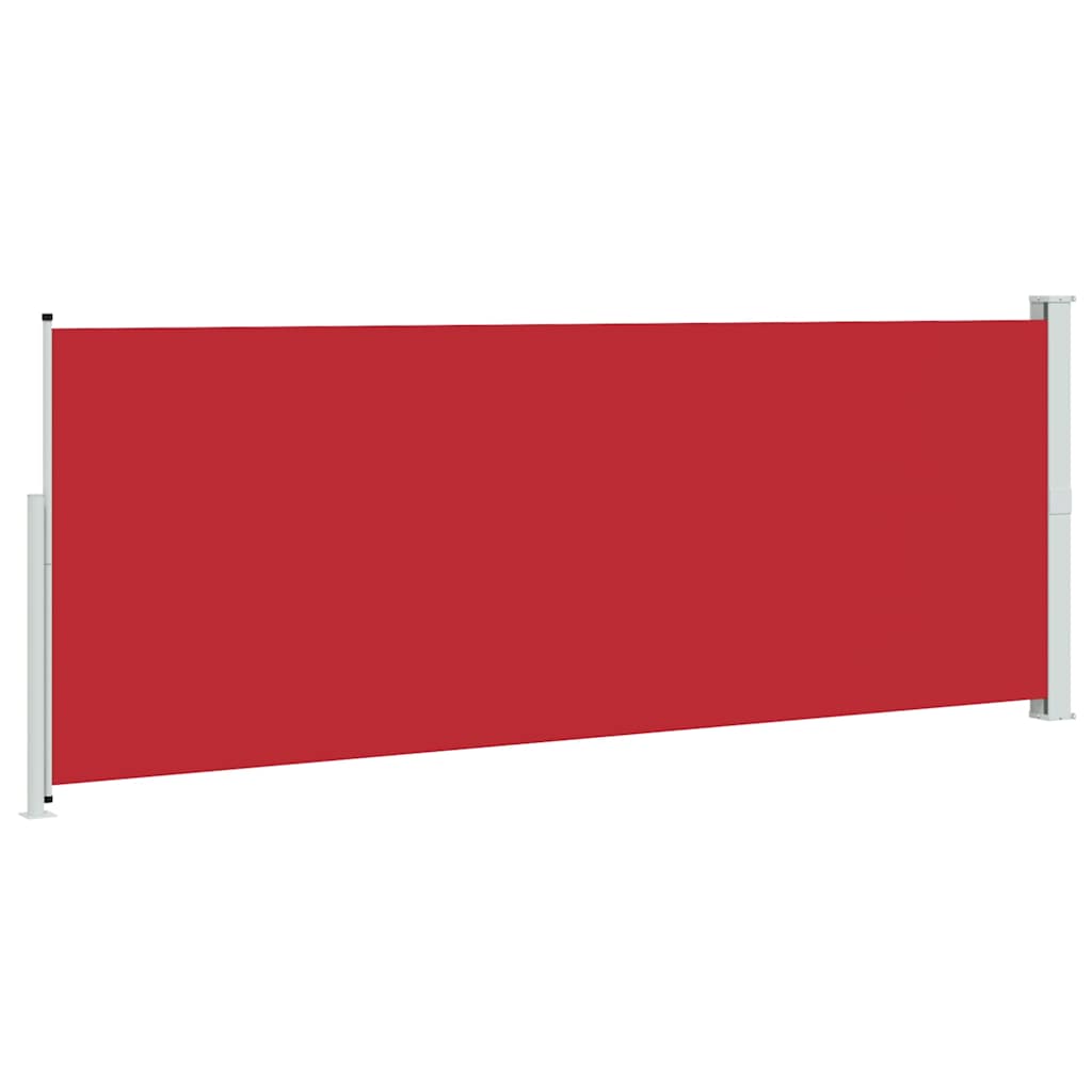 Uvlačiva bočna tenda za terasu 180 x 500 cm crvena