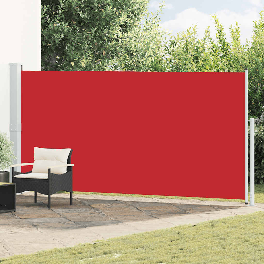 Uvlačiva bočna tenda za terasu 180 x 500 cm crvena