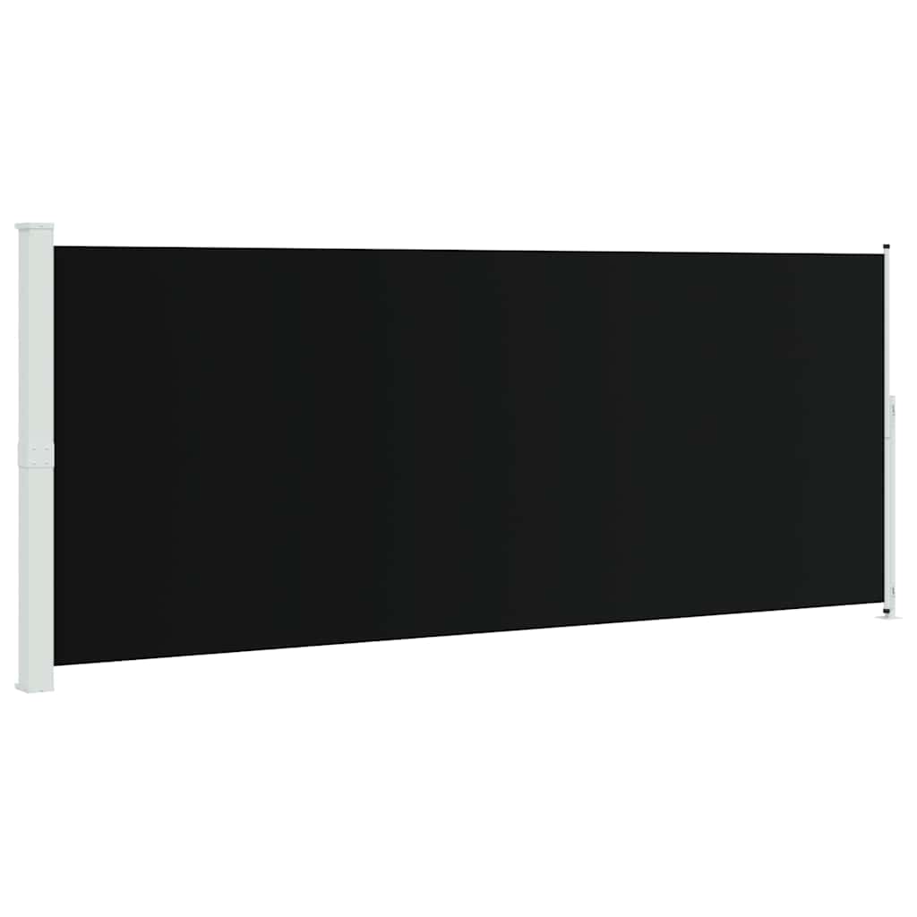 Uvlačiva bočna tenda za terasu 200 x 500 cm crna