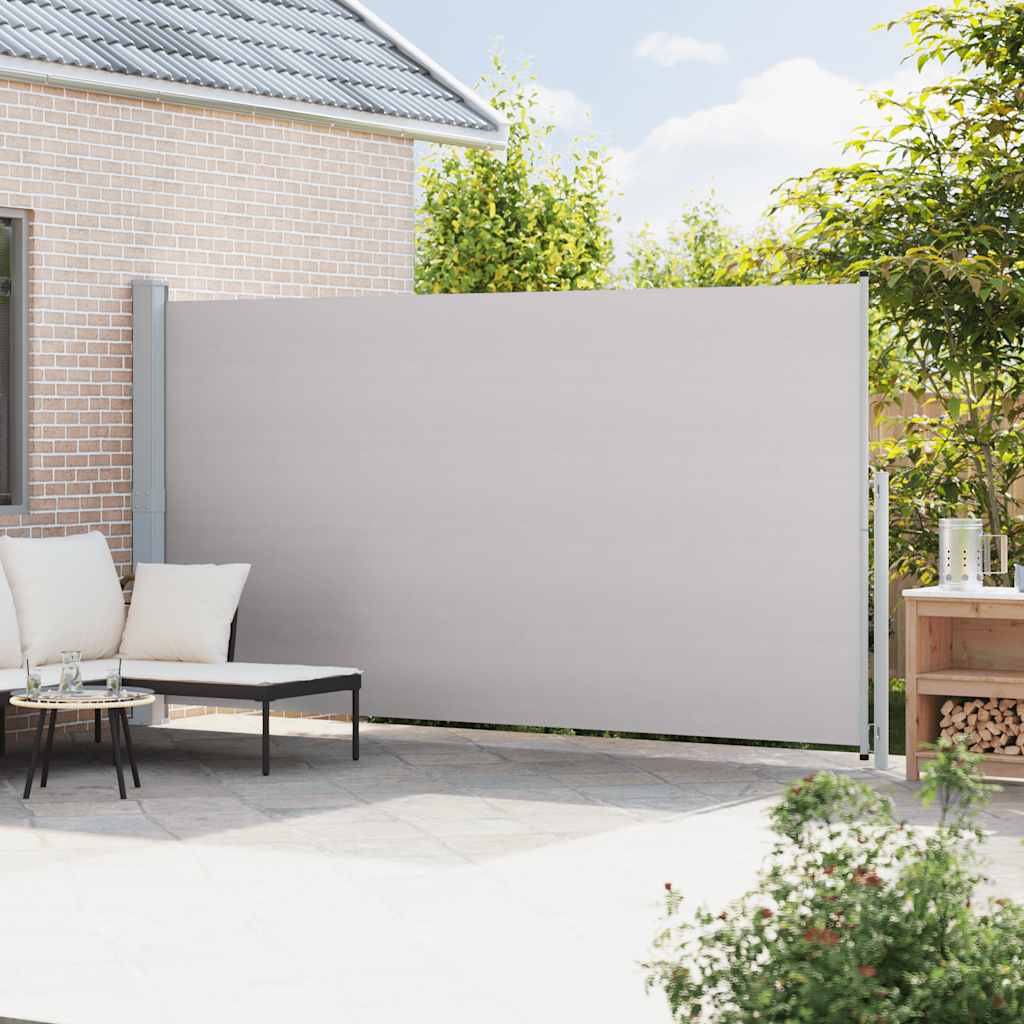 Uvlačiva bočna tenda za terasu 200 x 500 cm siva