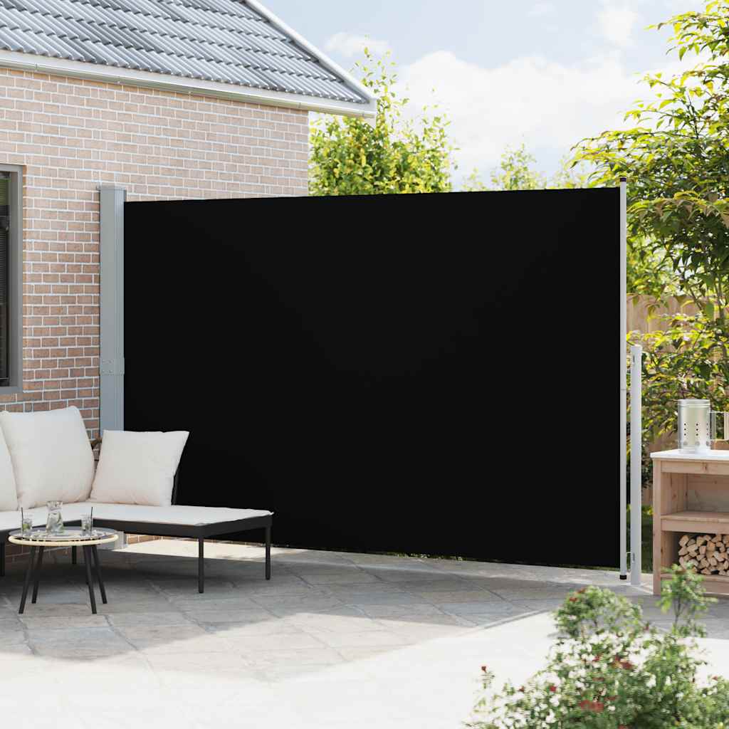 Uvlačiva bočna tenda za terasu 220 x 500 cm crna