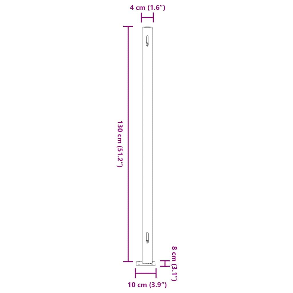 Uvlačiva bočna tenda za terasu 220 x 500 cm crna