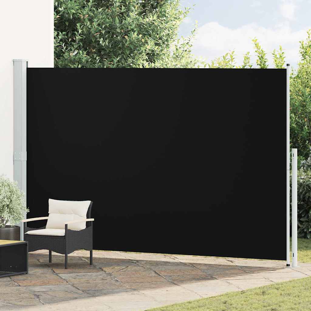 Uvlačiva bočna tenda za terasu 220 x 500 cm crna