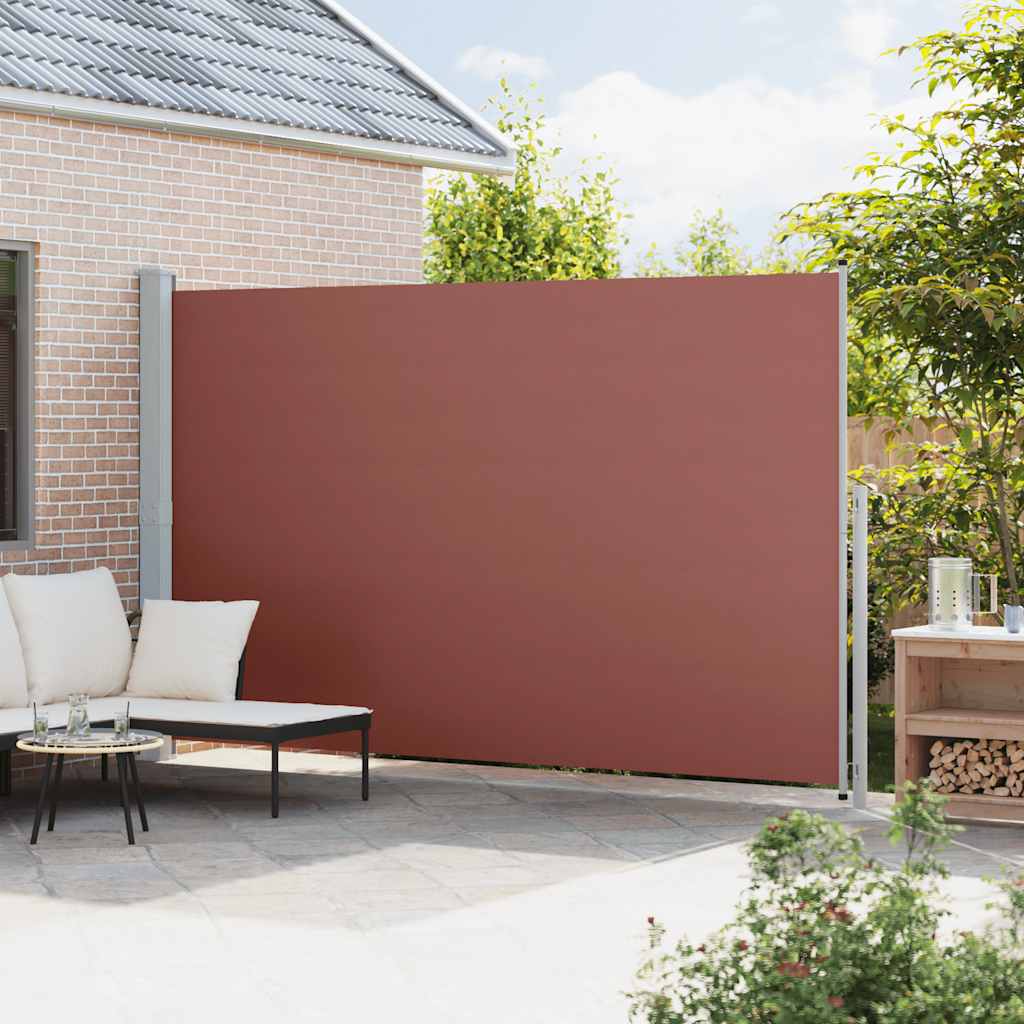 Uvlačiva bočna tenda za terasu 220 x 500 cm smeđa