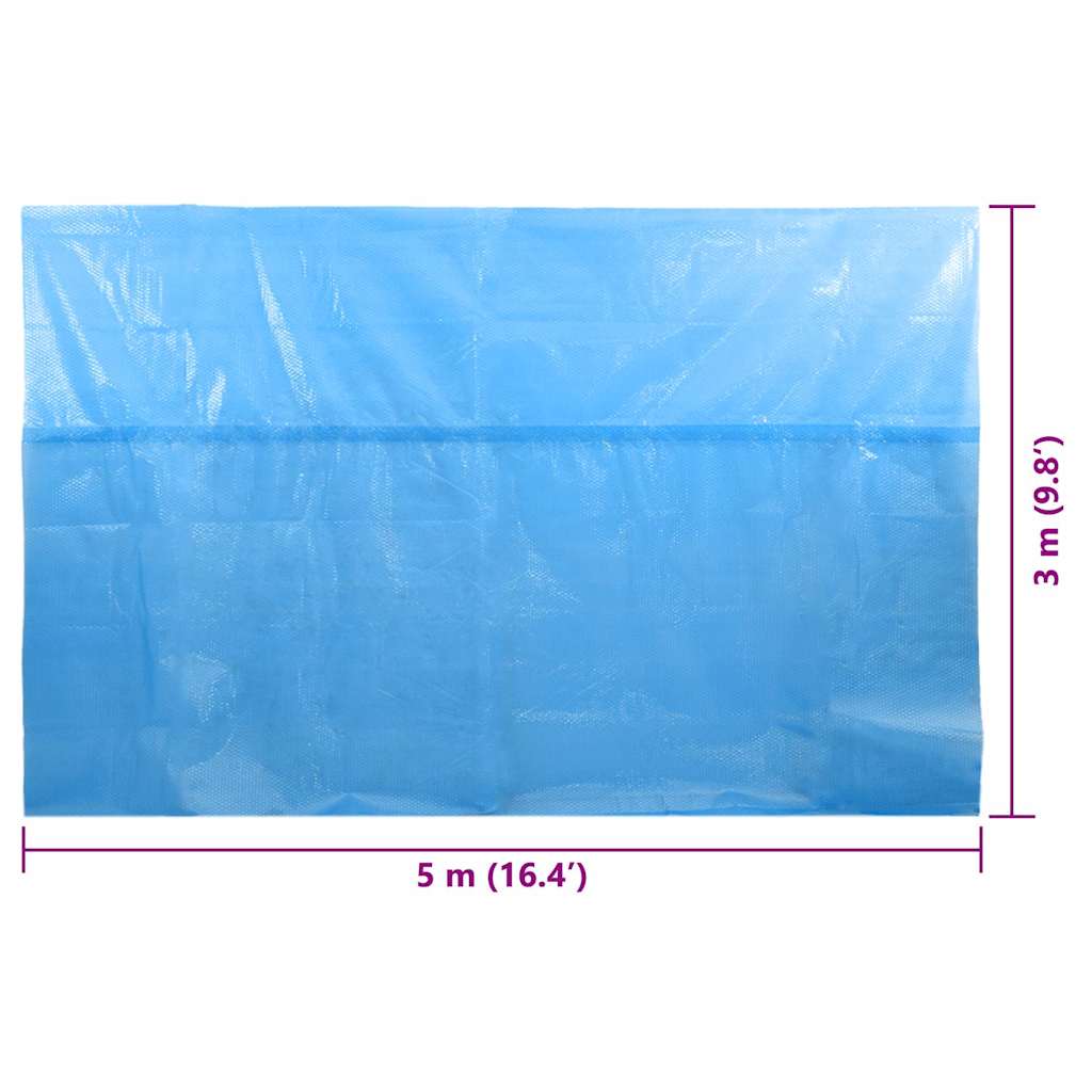 Pravokutni pokrivač za bazen 500 x 300 cm PE plavi