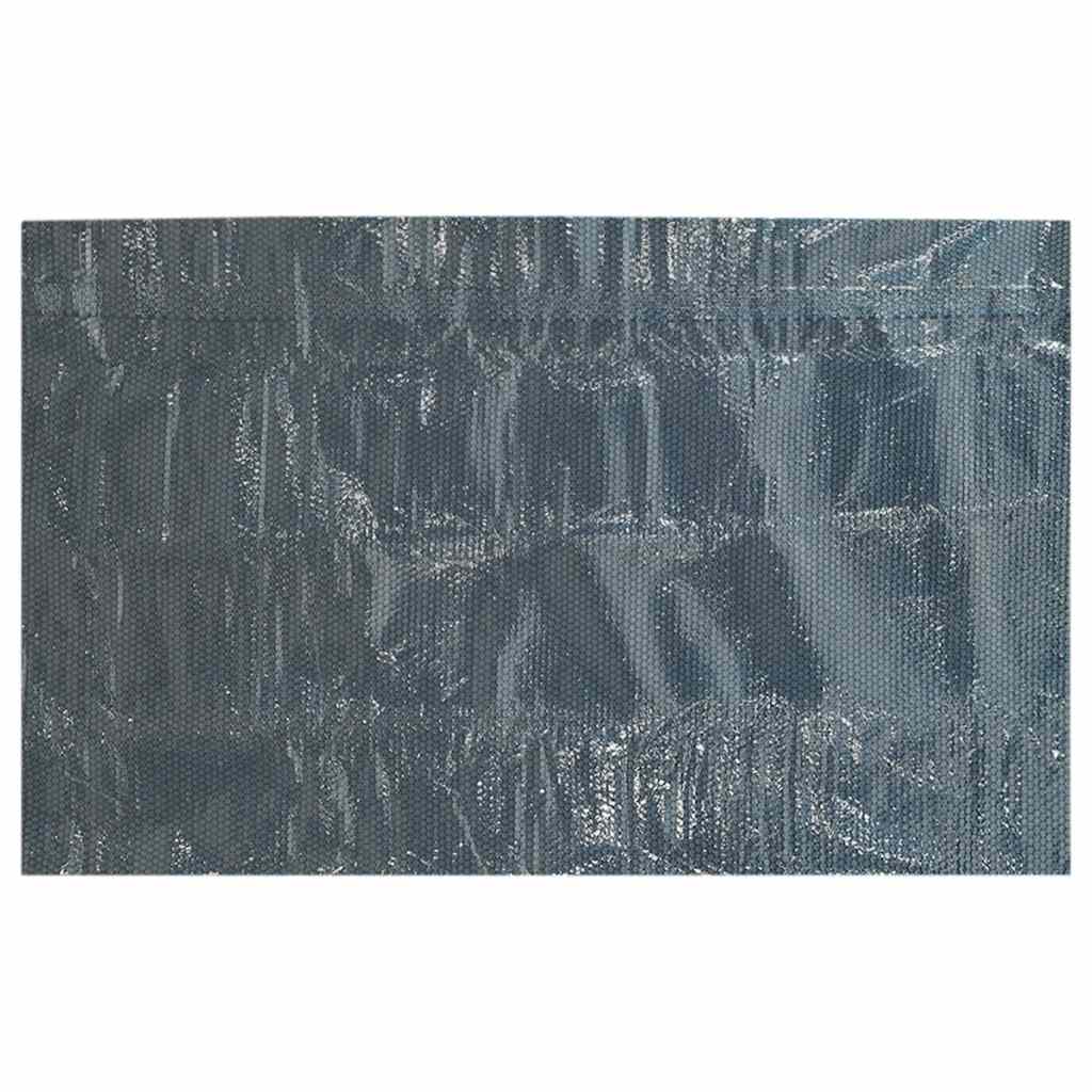 Plutajući PE solarni pokrov za bazen 600 x 400 cm crno-plavi
