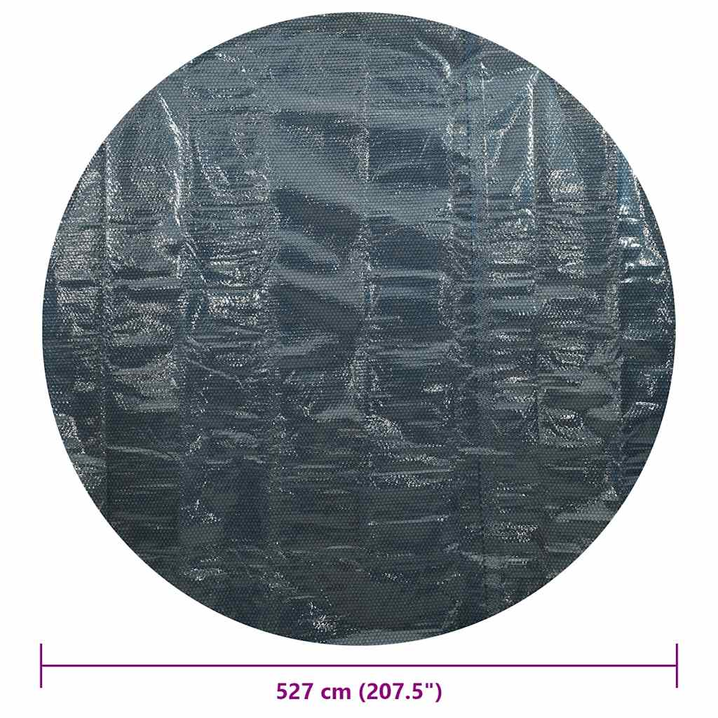 Plutajući PE solarni pokrov za bazen 527 cm crno-plavi
