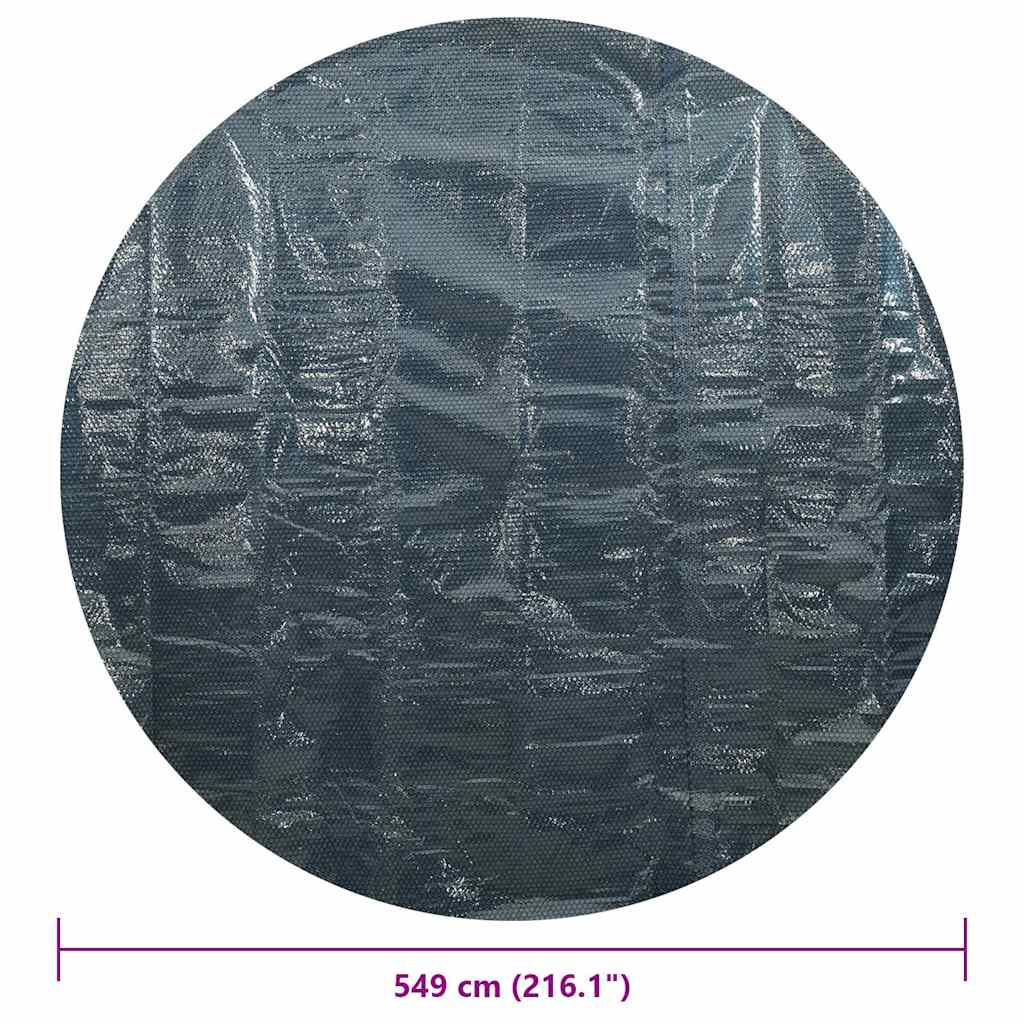 Plutajući PE solarni pokrov za bazen 549 cm crno-plavi