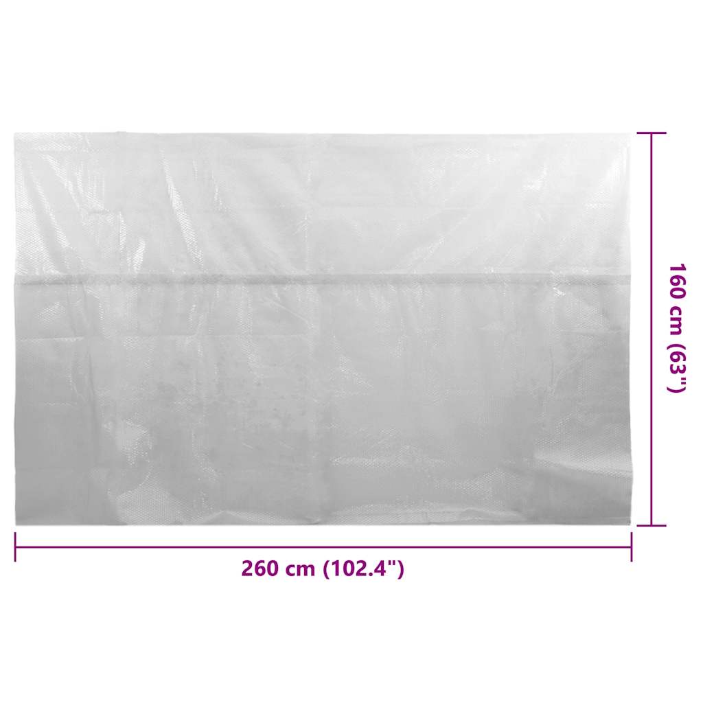 Plutajući PE solarni pokrov za bazen 260 x 160 cm sivi