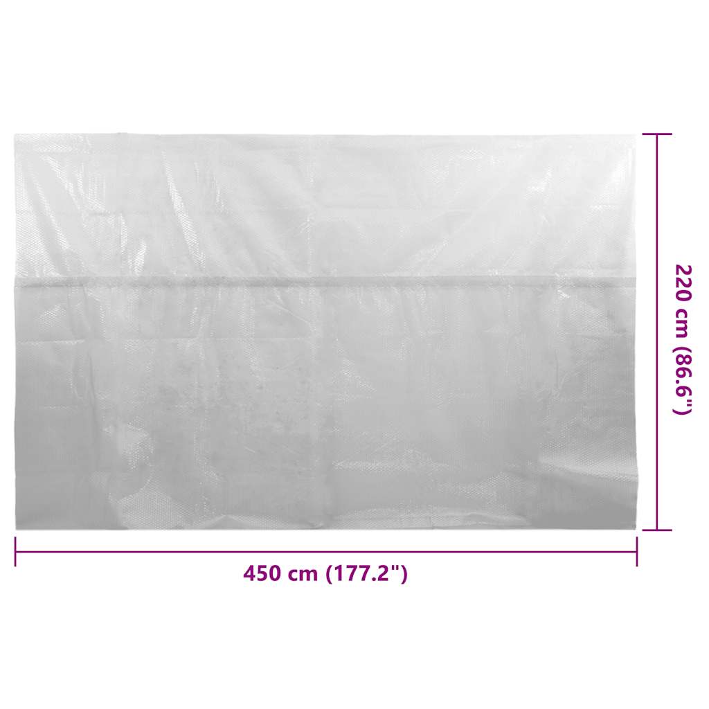 Plutajući PE solarni pokrov za bazen 450 x 220 cm sivi