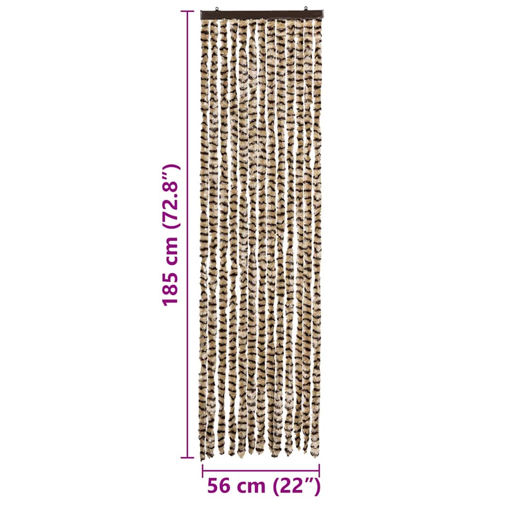 Zastor protiv insekata bež-smeđi 56 x 185 cm šenil