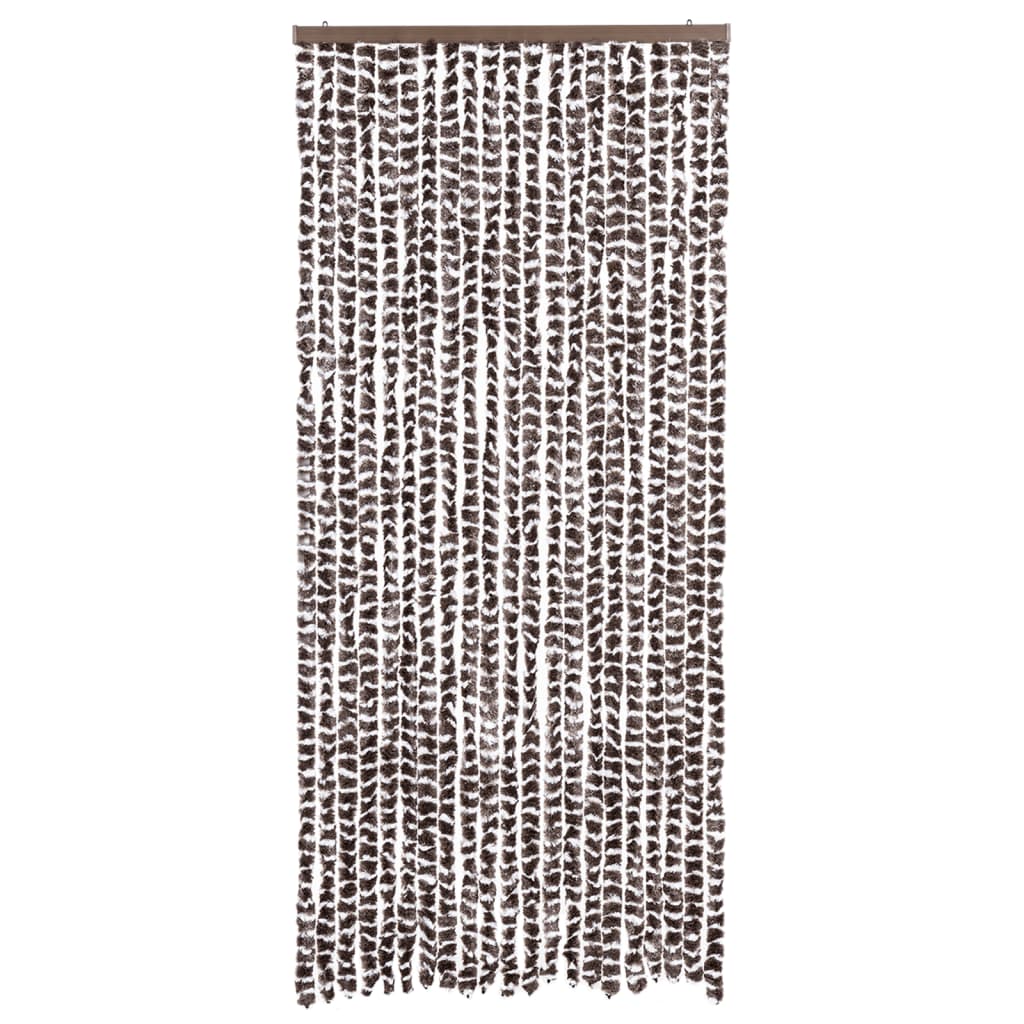 Zastor protiv insekata smeđe-bijeli 90 x 220 cm šenil