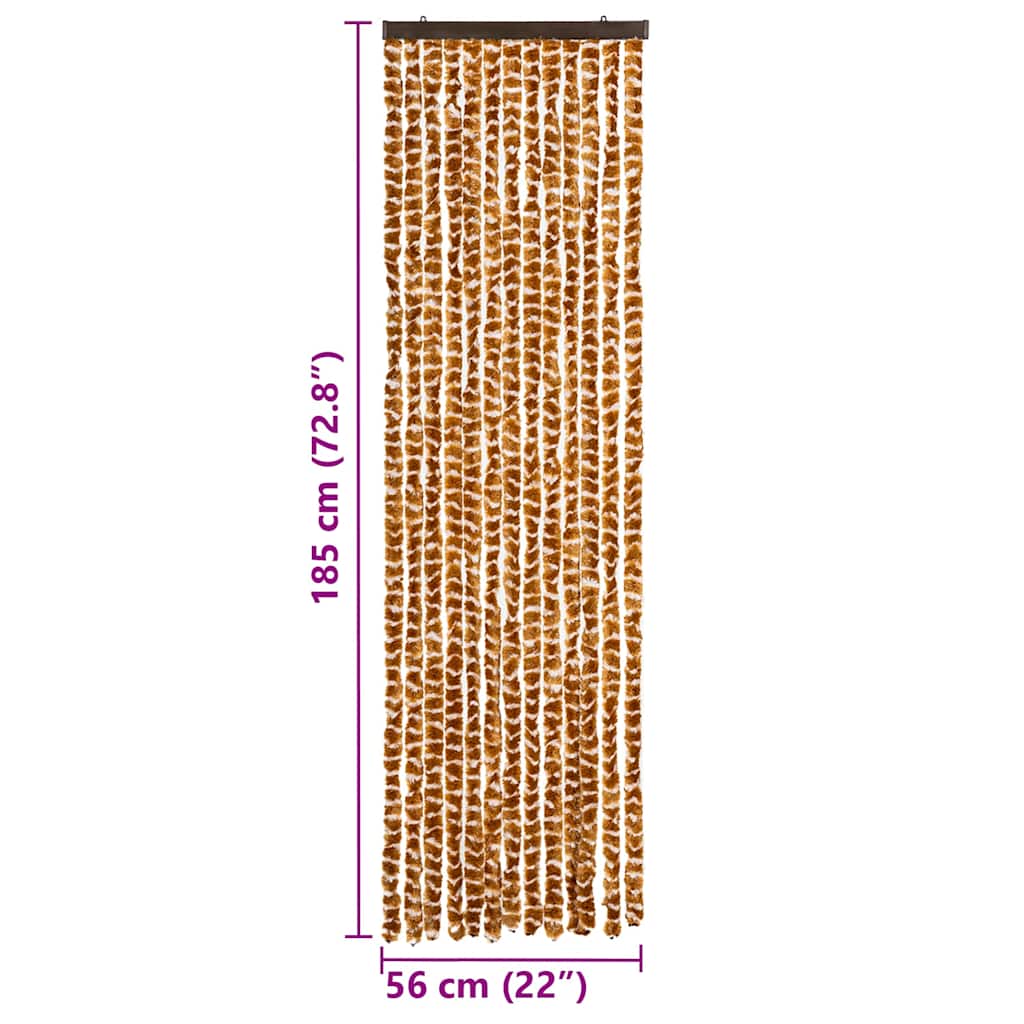 Zastor protiv insekata oker-bijeli 56 x 185 cm šenil