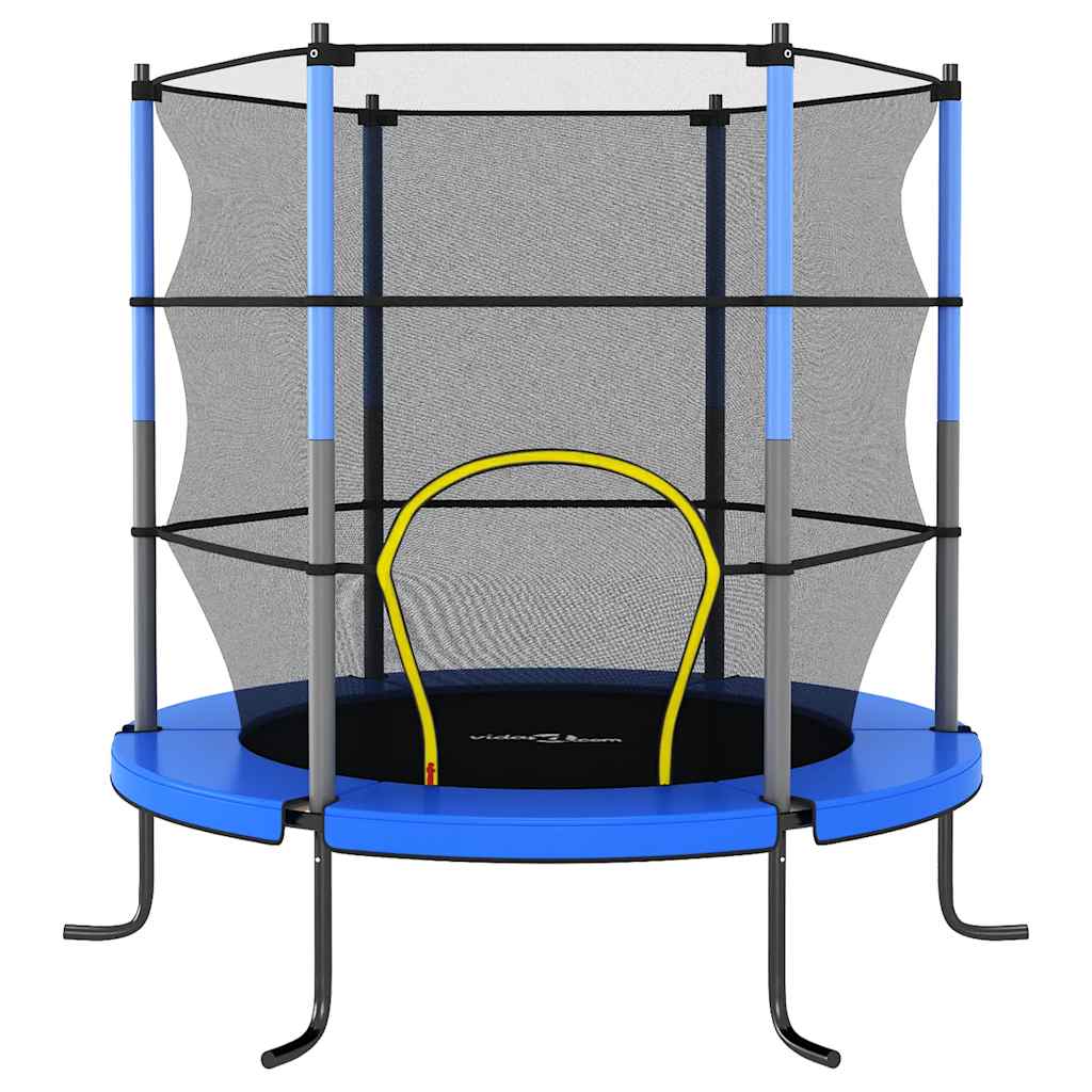 Trampolin sa sigurnosnom mrežom okrugli 140 x 160 cm plavi