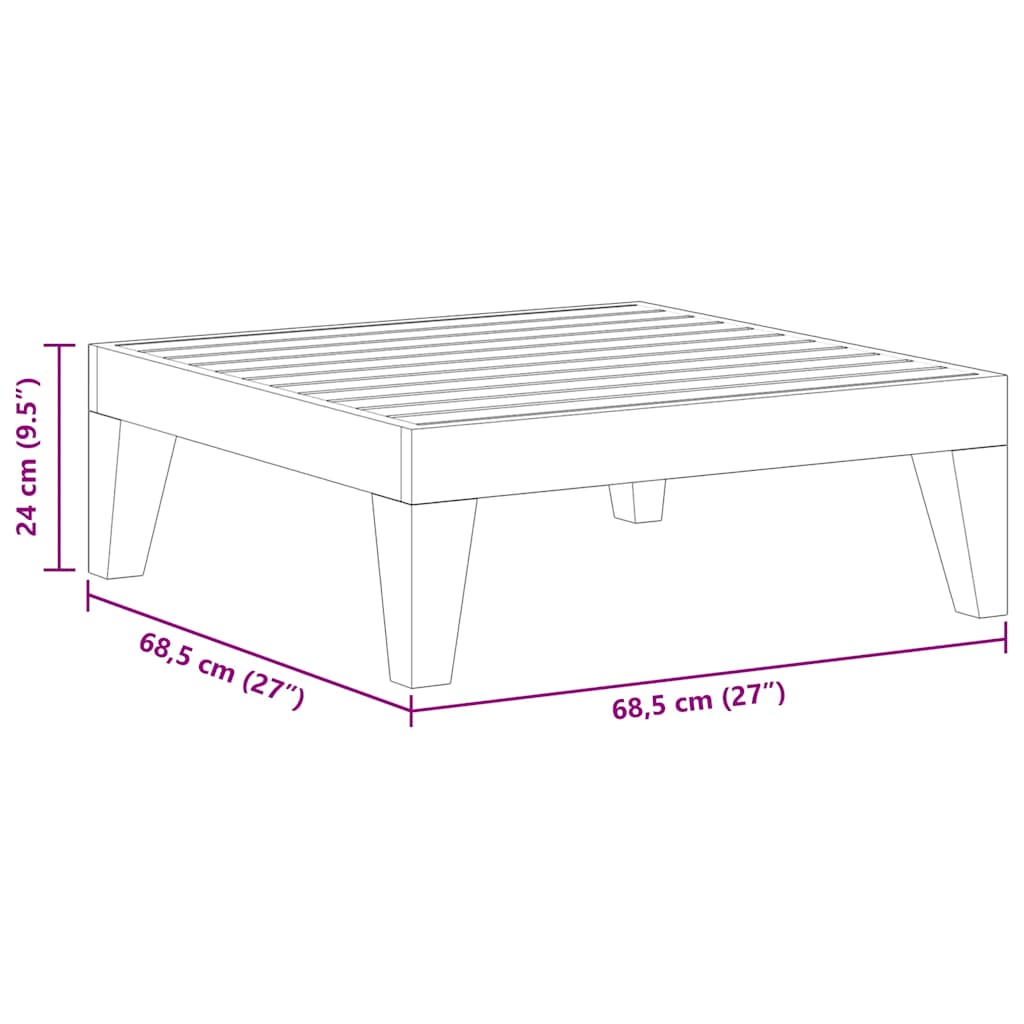 Vrtni stol 68,5 x 68,5 x 24 cm od masivnog bagremovog drva