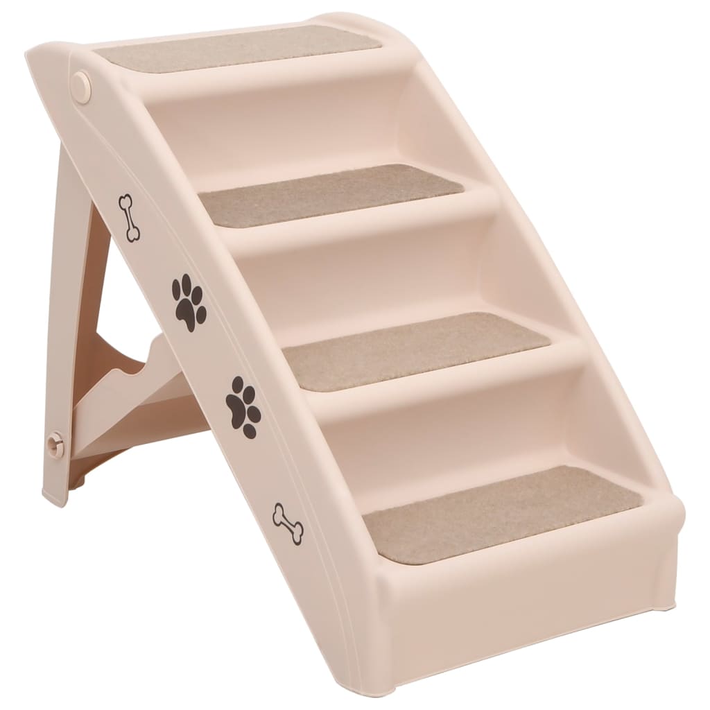 Sklopive stepenice za pse krem 62 x 40 x 49,5 cm