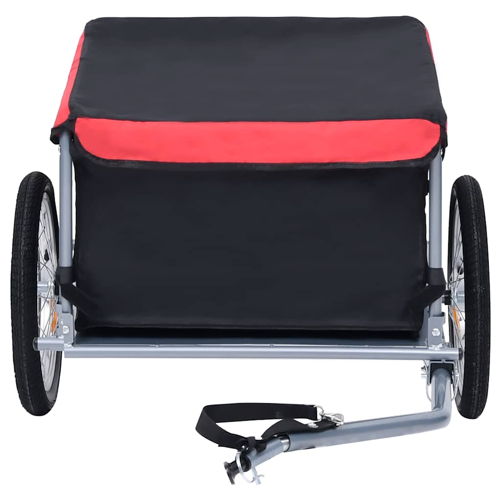 Prikolica za bicikl crno-crvena 65 kg