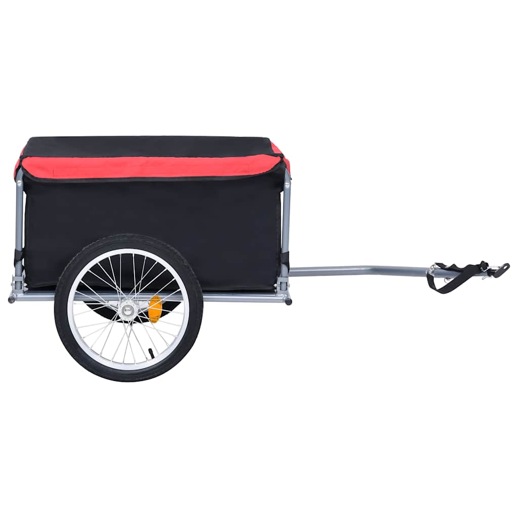 Prikolica za bicikl crno-crvena 65 kg