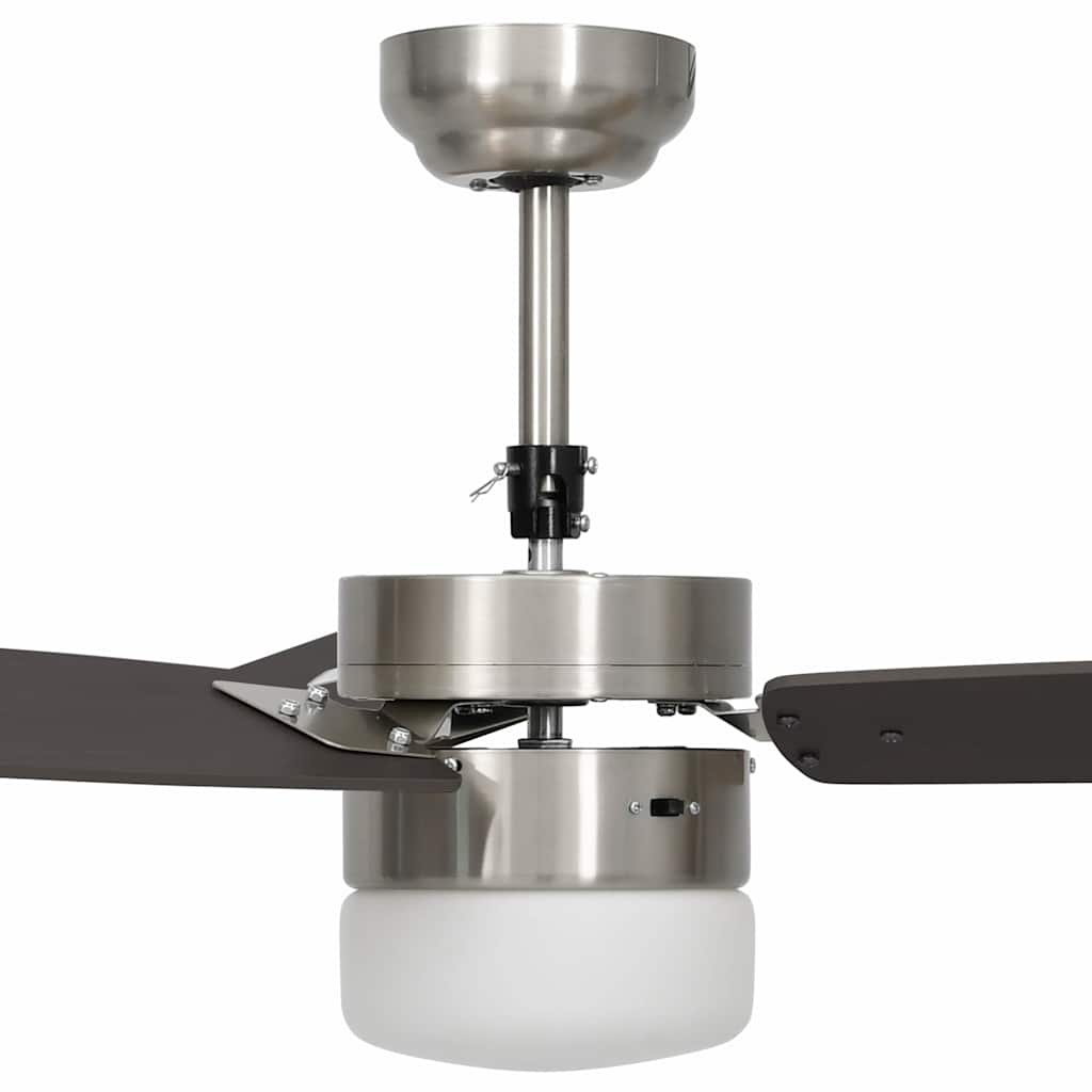 Stropni ventilator sa svjetlom i daljinskim 108 cm tamnosmeđi