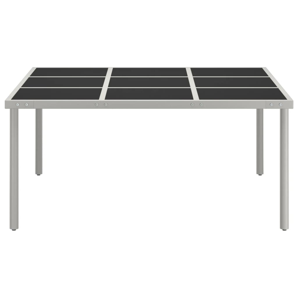 Vrtni blagovaonski stol 170 x 170 x 74,5 cm od stakla i čelika