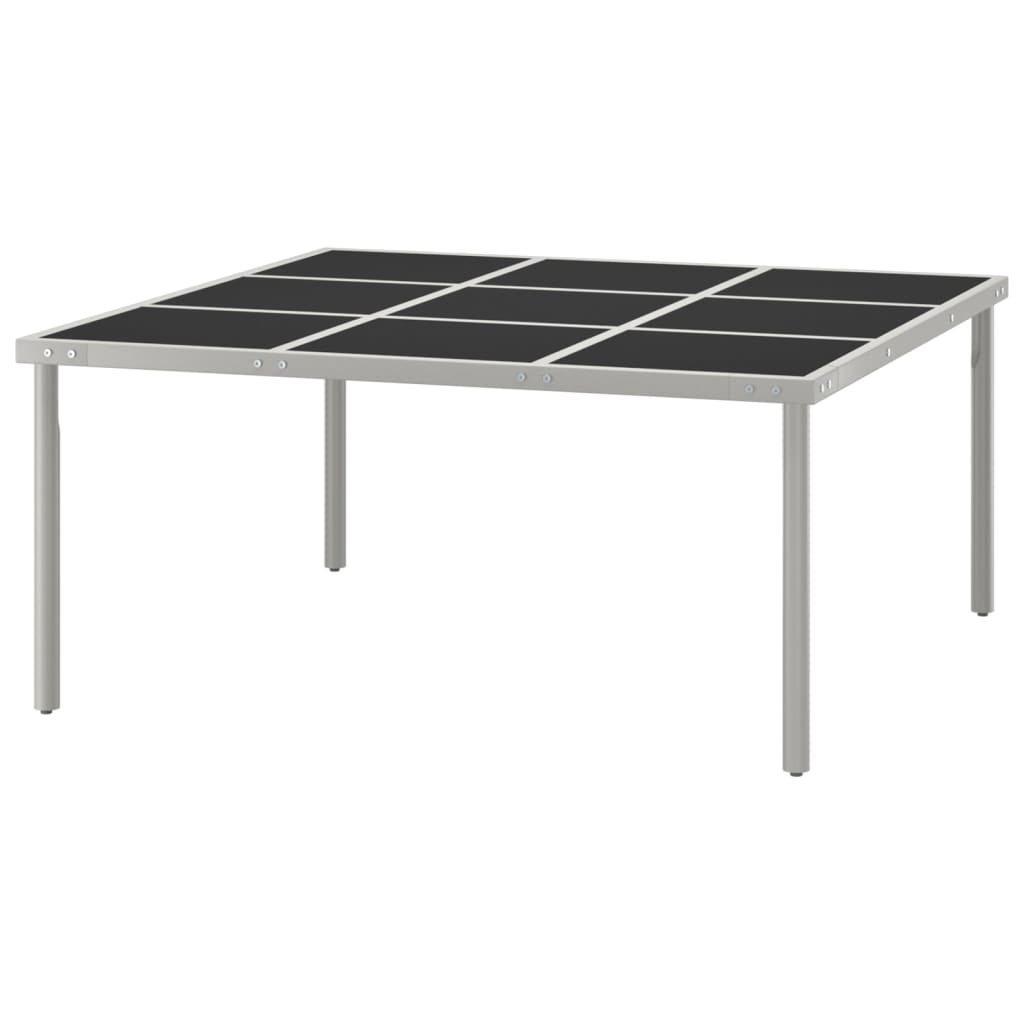 Vrtni blagovaonski stol 170 x 170 x 74,5 cm od stakla i čelika
