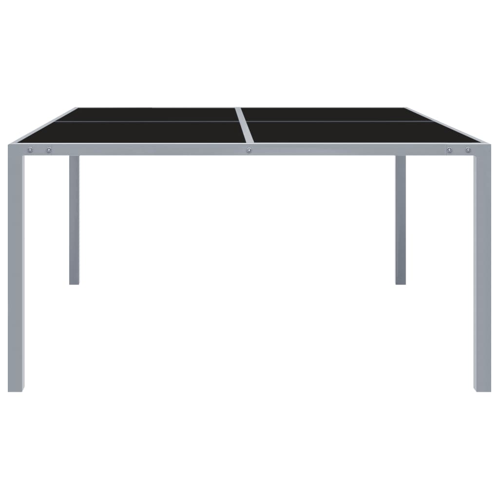 Vrtni stol 130 x 130 x 72 cm sivi od čelika i stakla