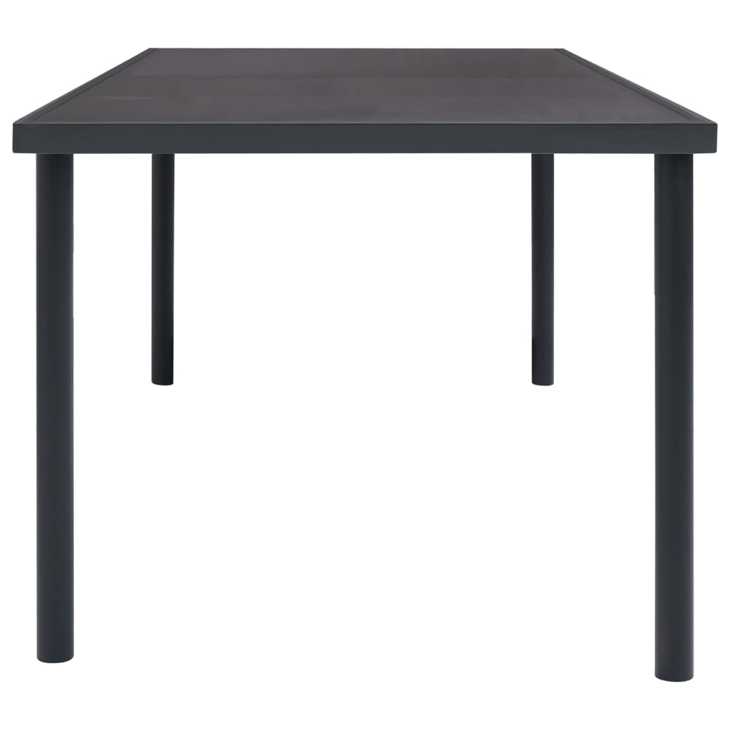 Vrtni blagovaonski stol antracit 150 x 90 x 74 cm čelični