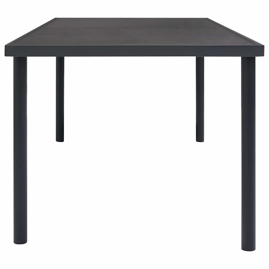 Vrtni blagovaonski stol antracit 190 x 90 x 74 cm čelični
