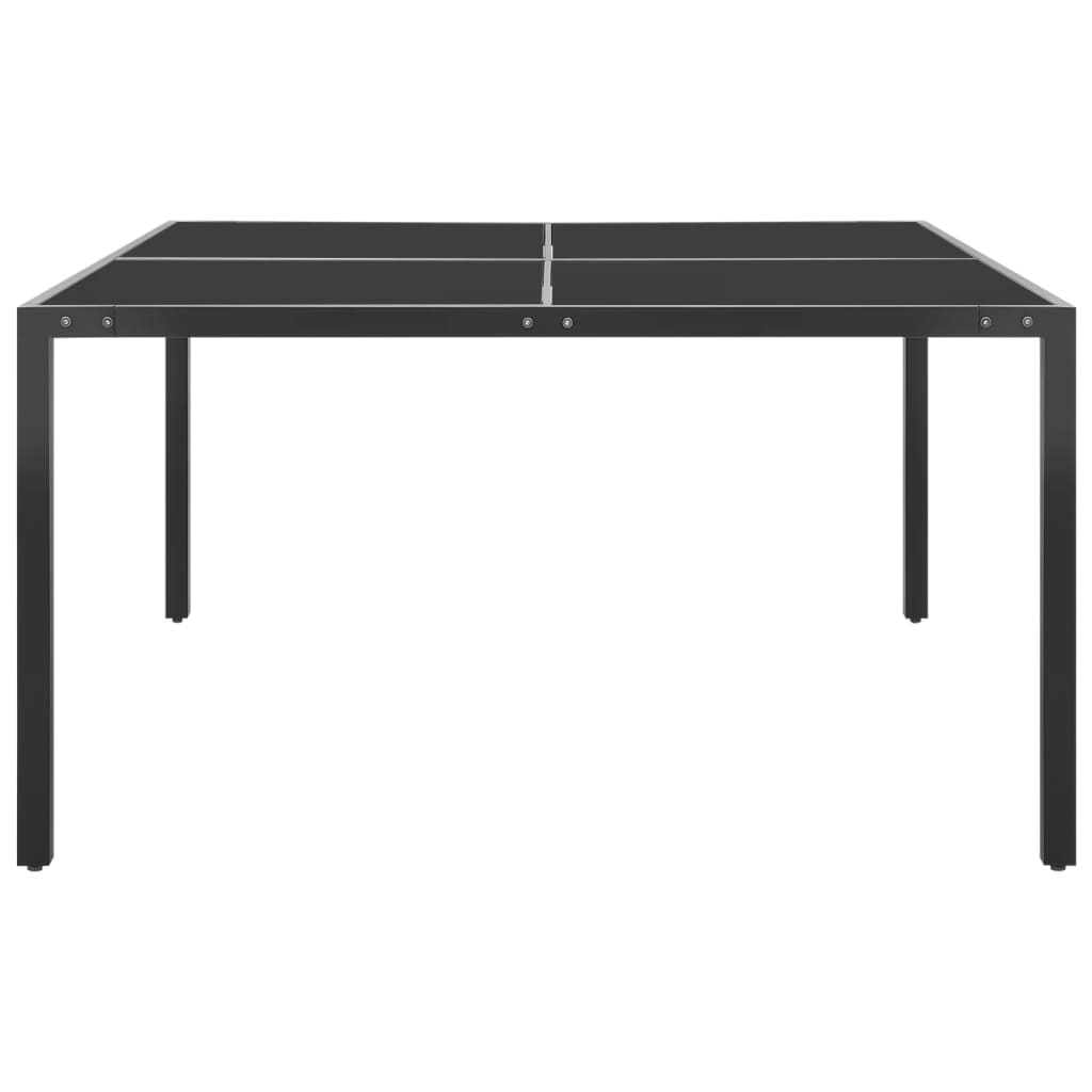 Vrtni stol antracit 130 x 130 x 72 cm od čelika i stakla