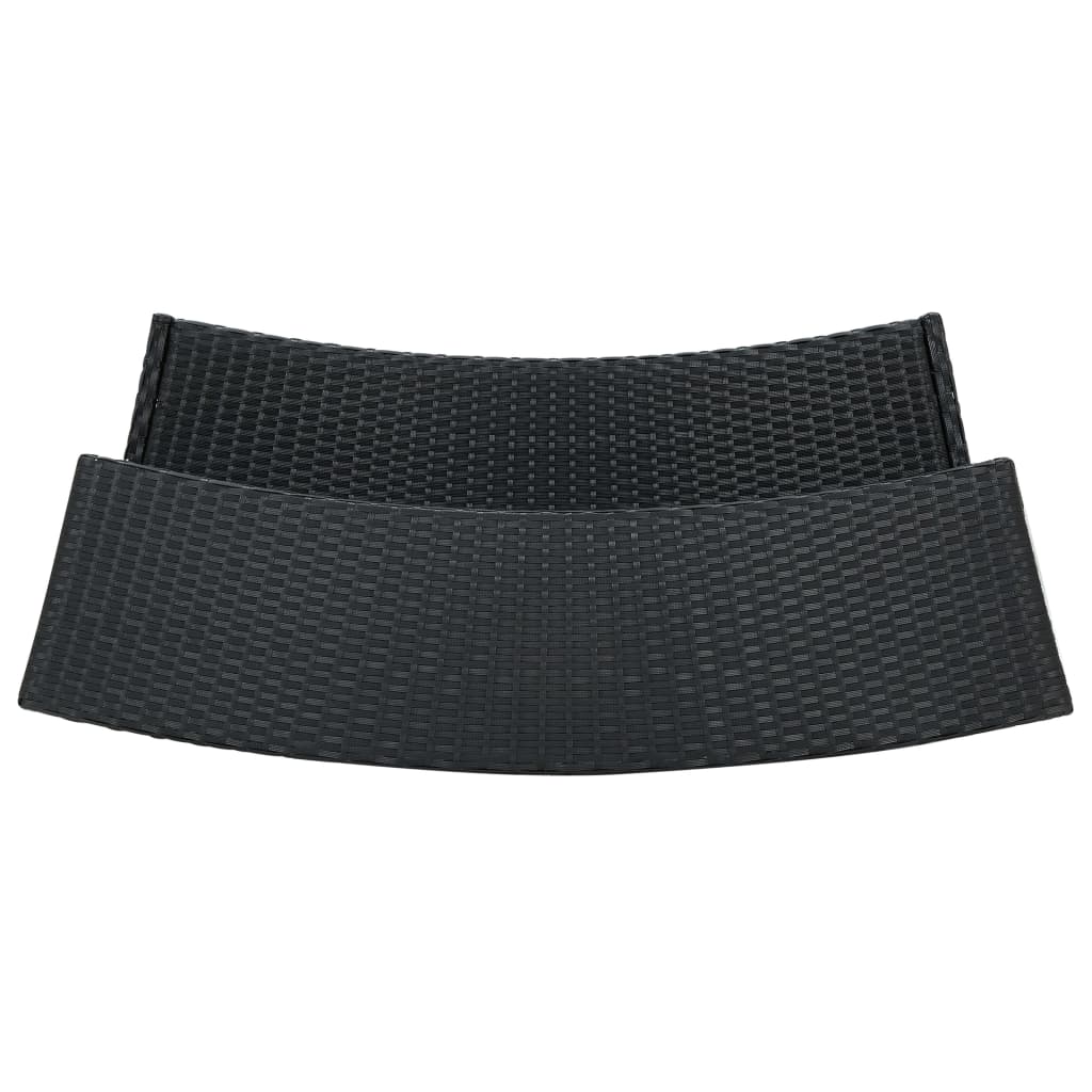 Vrtni barski stol crni 120 x 55 x 110 cm od poliratana