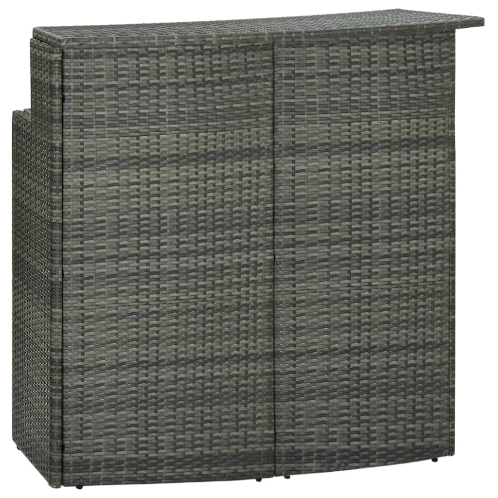 Vrtni barski stol sivi 120 x 55 x 110 cm od poliratana