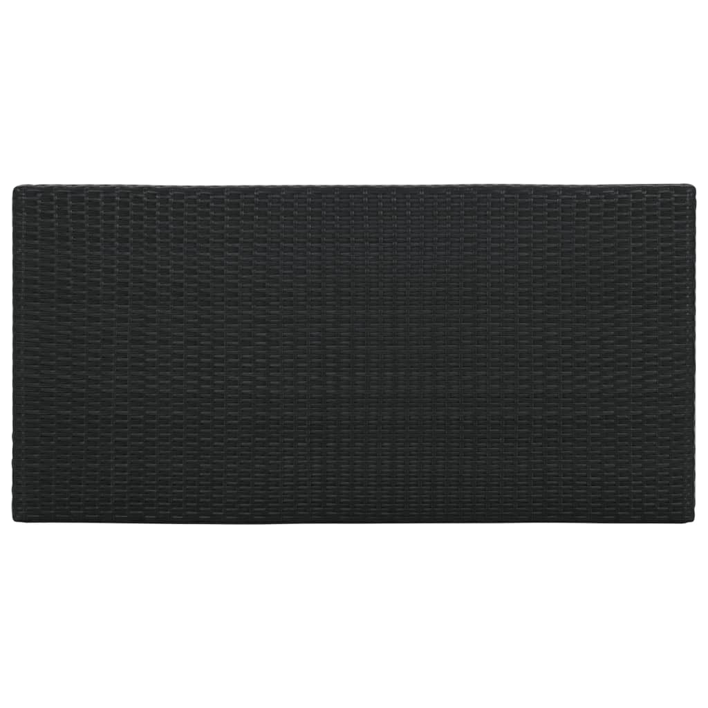 Barski stol sa stalkom za pohranu crni 120x60x110 cm poliratan